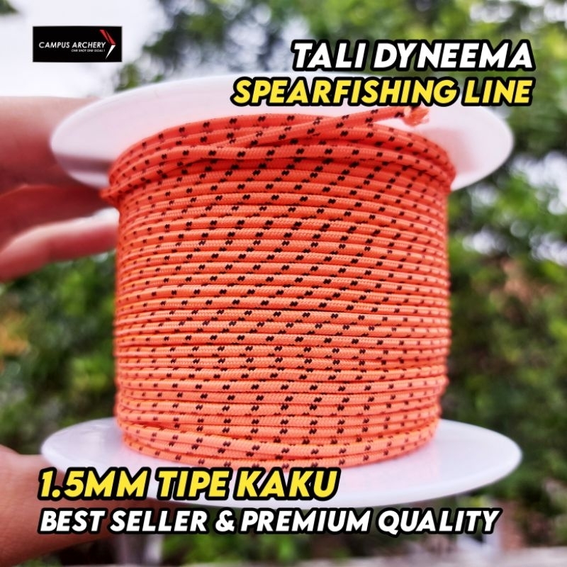 Tali Dyneema 1.5mm Reel Line Spearfishing Tipe Kaku Permeter