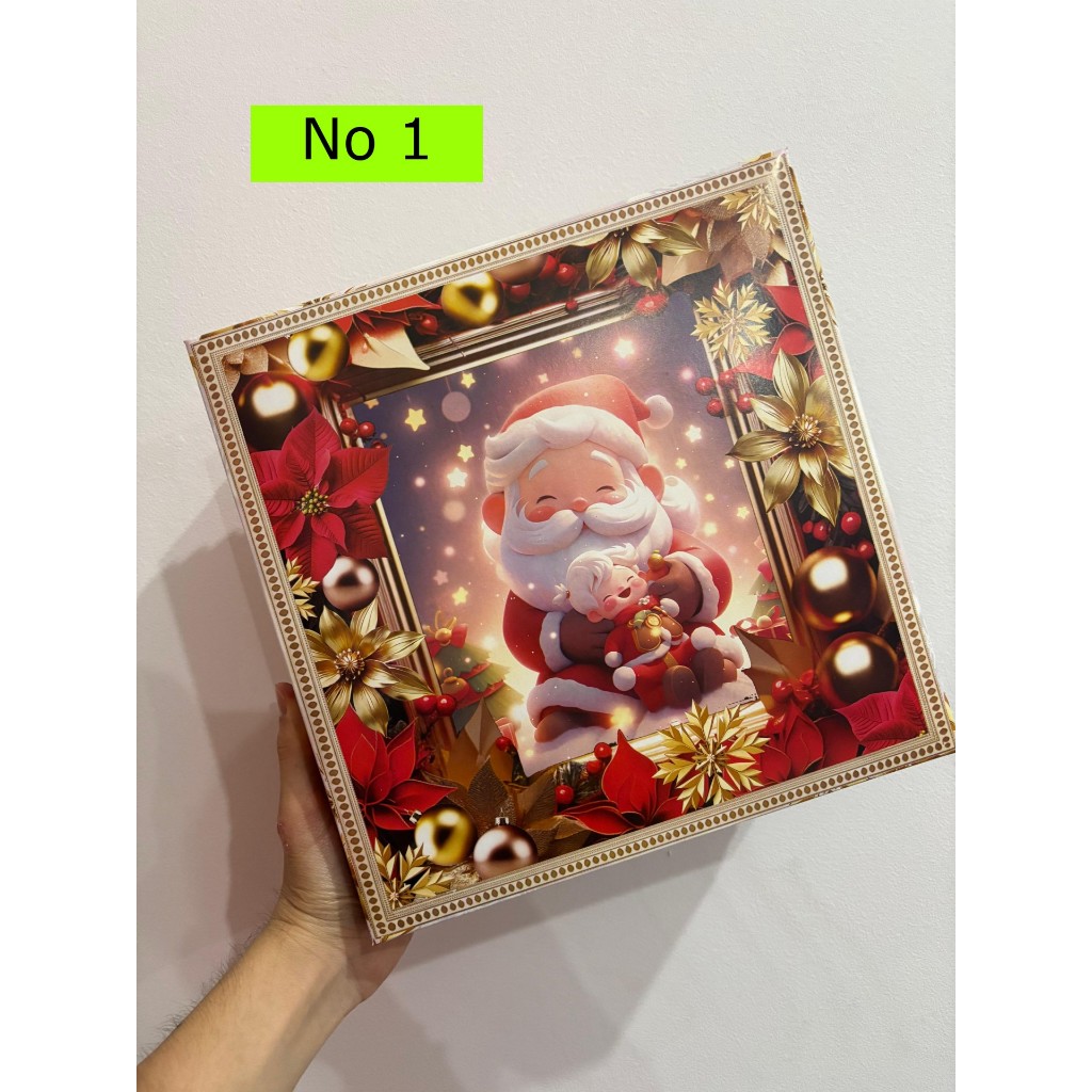 

Kotak Hampers / Box Kue Natal / Christmas UK 25 x 25 x 10 cm (Per 5 pcs)