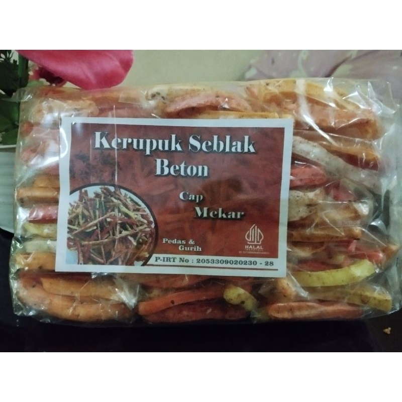 

Kerupuk Seblak Beton Cap Mekar 1 pack (isi 20)