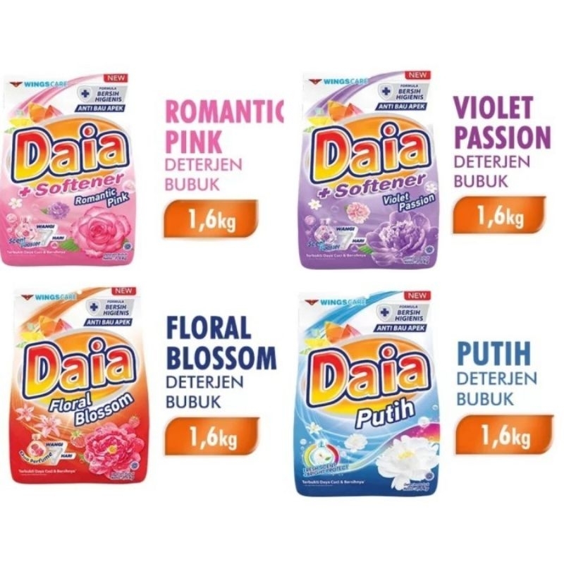 Deterjen Bubuk Daia Jumbo Kemasan 1,6 KG