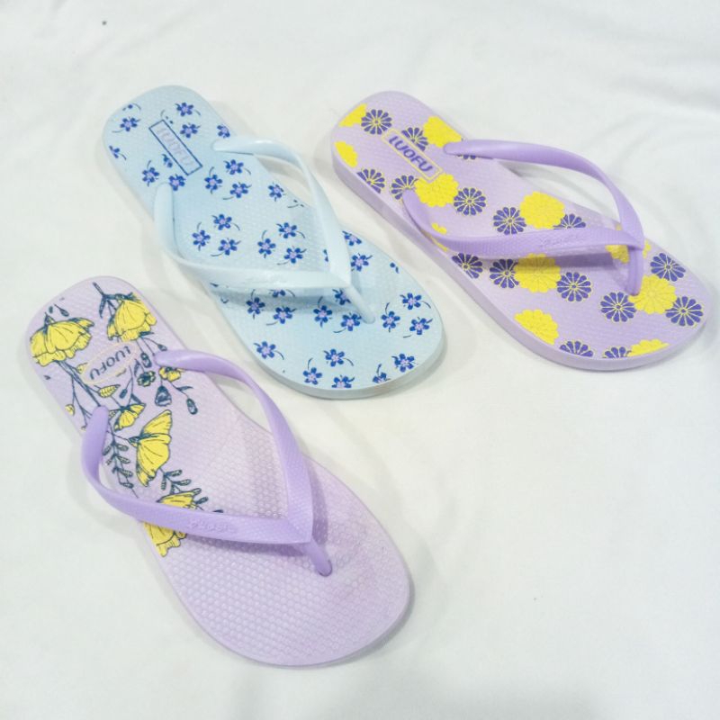 SANDAL JEPIT WANITA LUOFU MOTIF