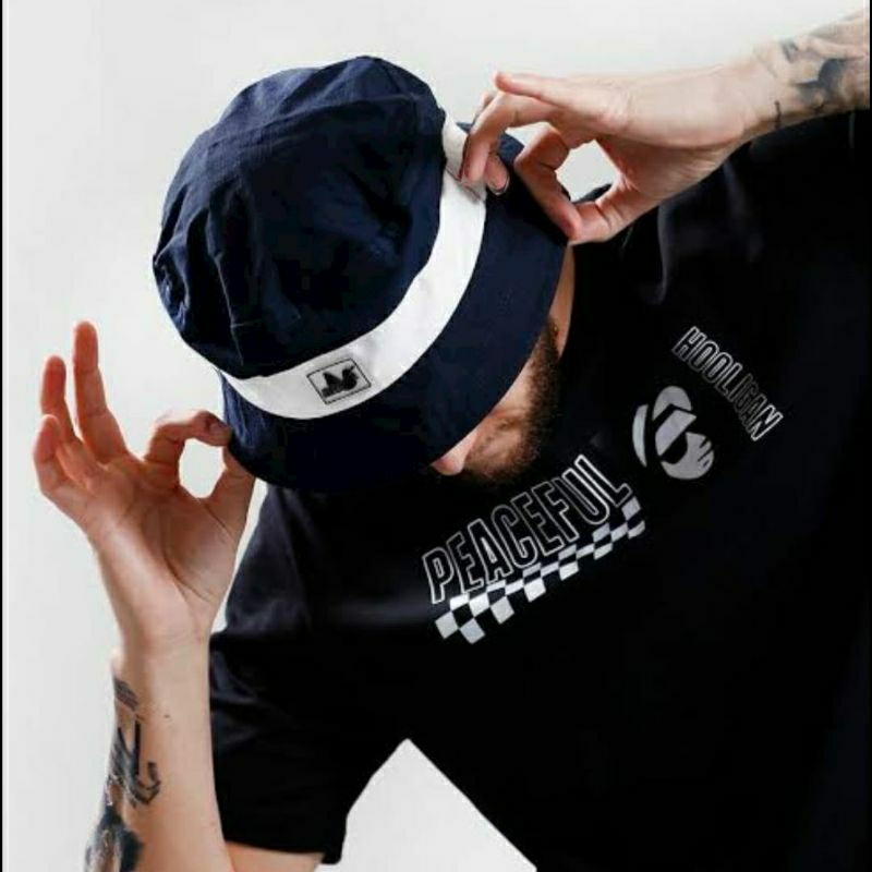 Topi bucket peaceful hooligan with Tag