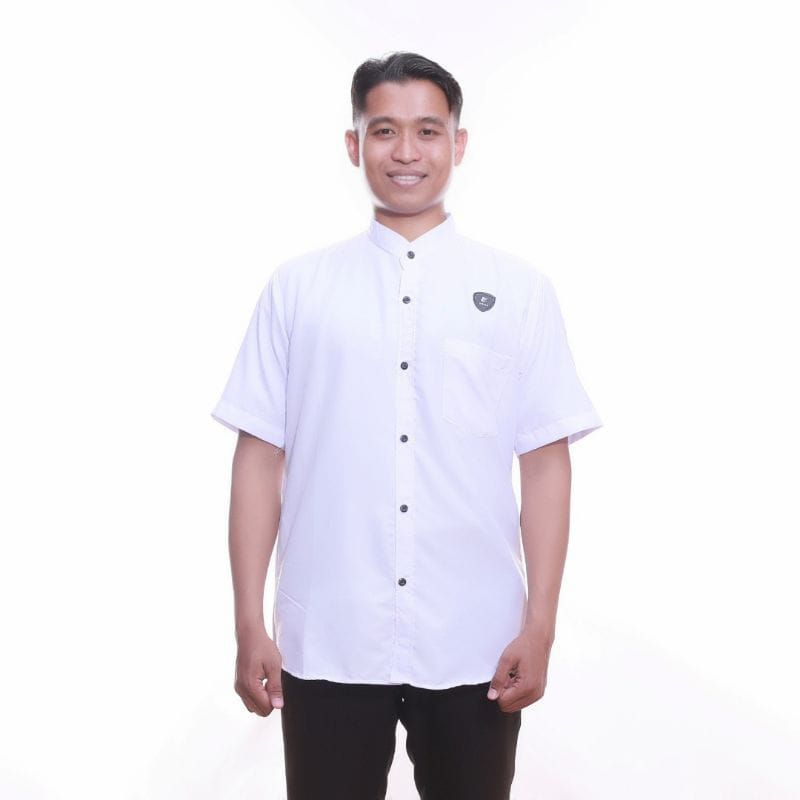 Kemeja koko kemko polos lengan pendek pria baju koko pria lengan pendek
