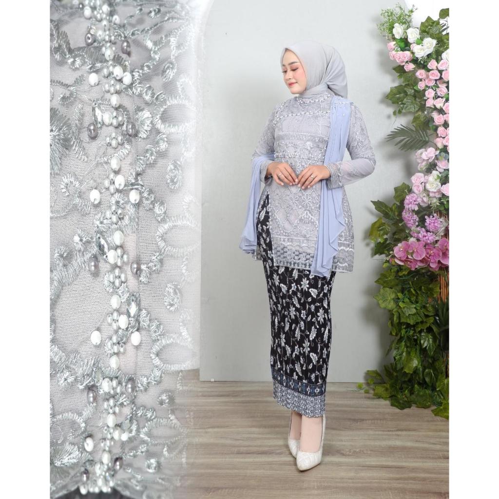 Setelan Kebaya Rosalia - Kebaya modern - Setelan Kebaya Wisuda - Setelan Kebaya Brukat Modern