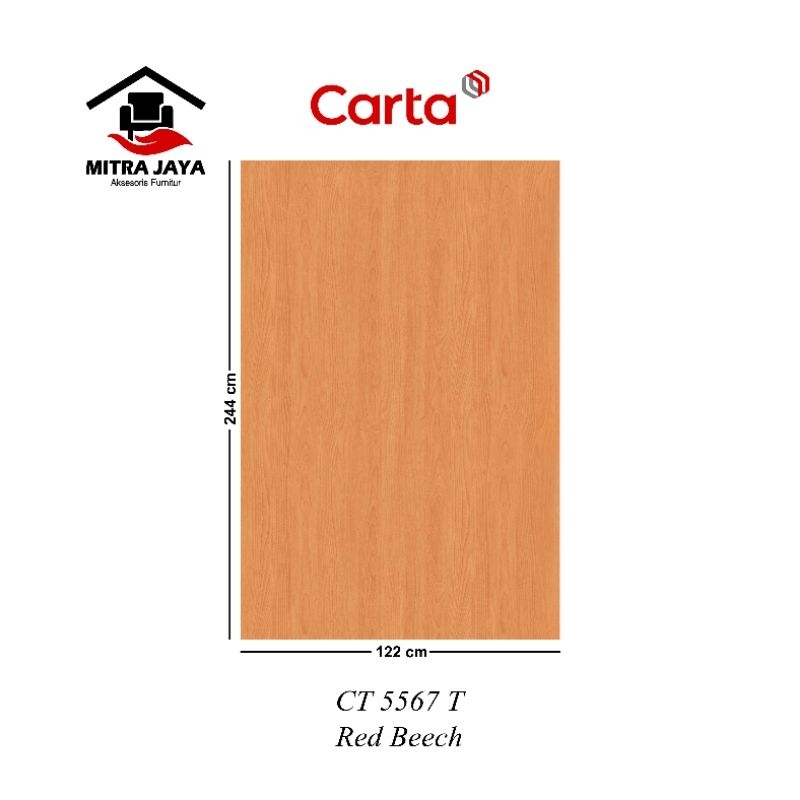HPL Carta CT 5567 T Carta HPL Red Beech CT55677 CARTA Hpl Pelapis Kayu Tipe Ct5567t Red bech