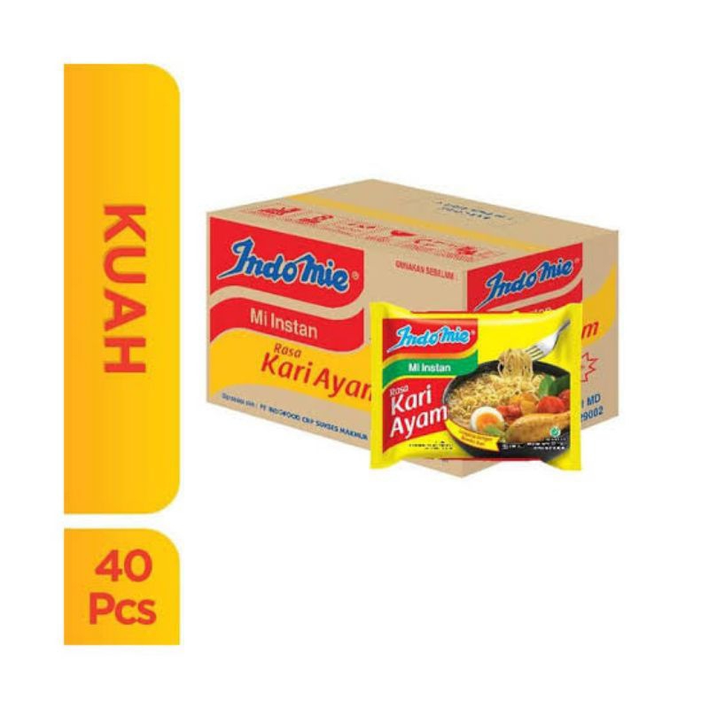 

INDOMIE RASA KARI AYAM INDOFOOD ISI 40 PCS - INDOMIE RASA KARI AYAM 1 KARTON / INDOFOOD MIE KARI AYAM 1 DUS