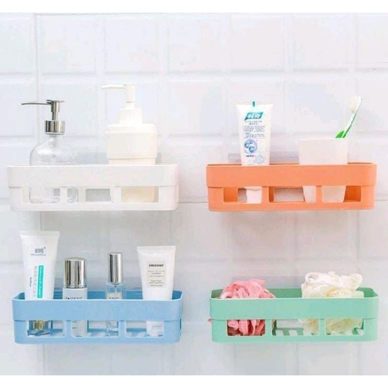 Rak Toilet Plastik Tempel Dinding