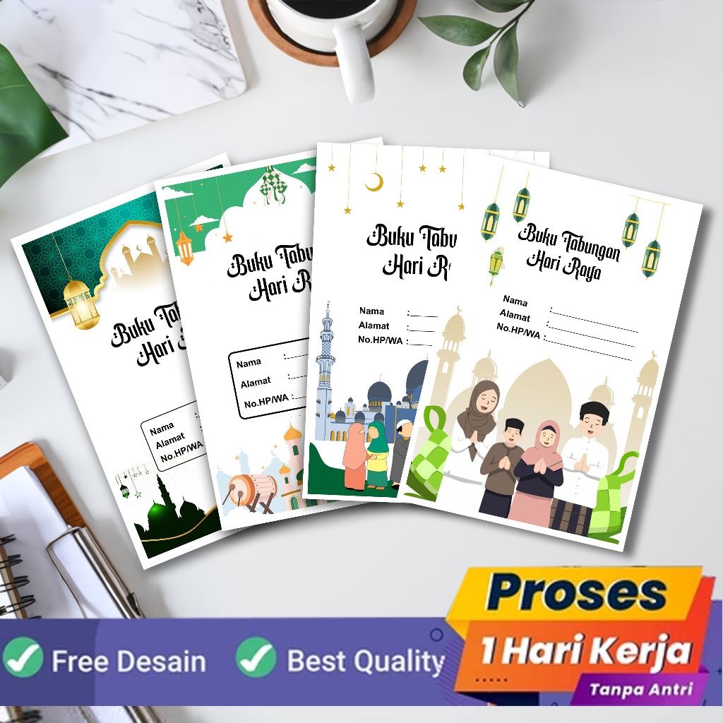 

BUKU TABUNGAN LEBARAN MOTIF UK 21X16 LIPAT2 CETAK BOLAK BALIK BISA CUSTOM