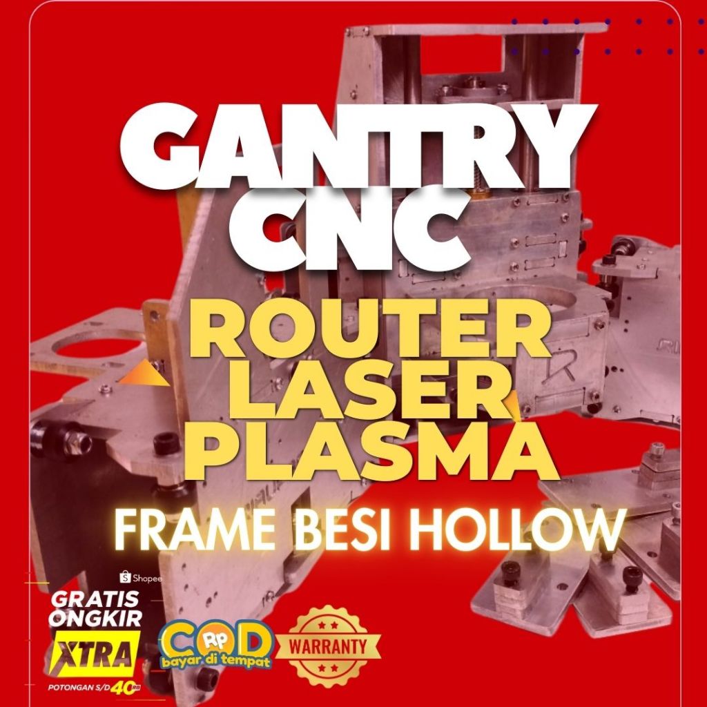 GANTRY MESIN CNC ROUTER LASER PLASMA FRAME BESI HOLLOW