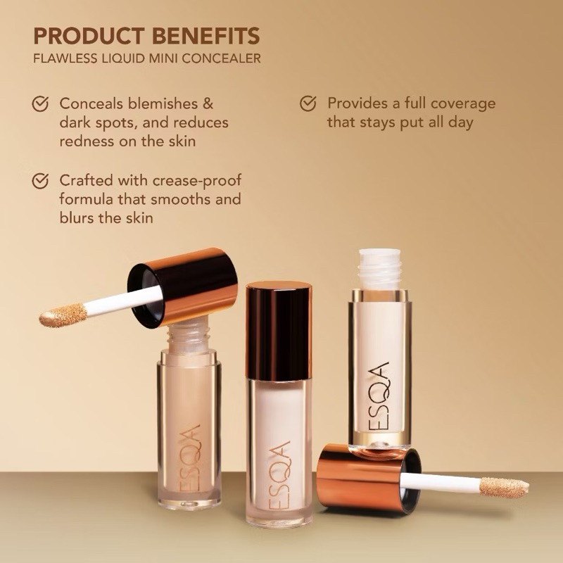 esqa mini liquid concealer custard