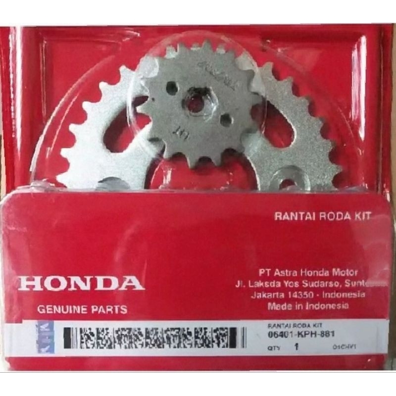 Gear set 1 set rantai Honda karisma Supra x 125 KPH