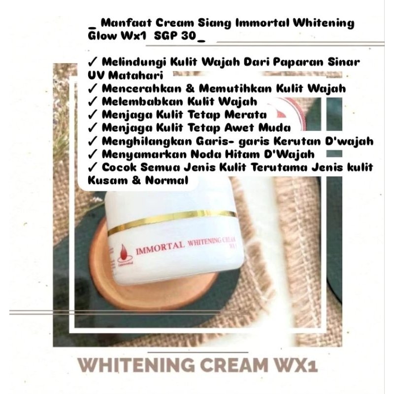 _Cream IMMORTAL WHITENING CREAM WX1 SPF 30