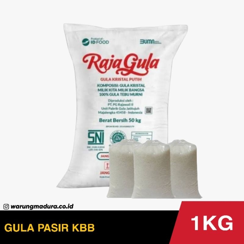 

GULA PASIR KBB 1 KILO GRAM ( 1KG ) GULA TEBU KREBET