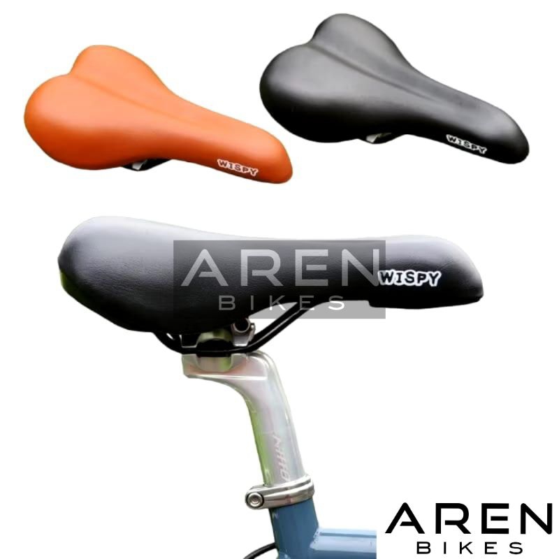SADEL SEPEDA WISPY SADDLE SEDEL JOK COKLAT HITAM KLASIK VINTAGE MTB LIPAT SELI FEDERAL FIXIE ROAD BI