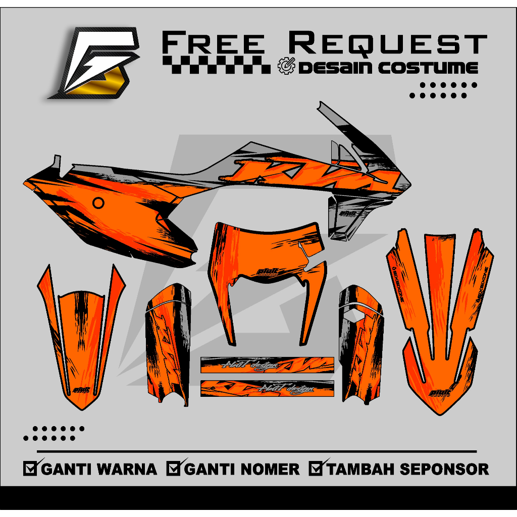 DECAL STICKER KTM 85 2020 DECAL STIKER KTM 85 2020 FULL BODY FREE COSTUME DESIGN