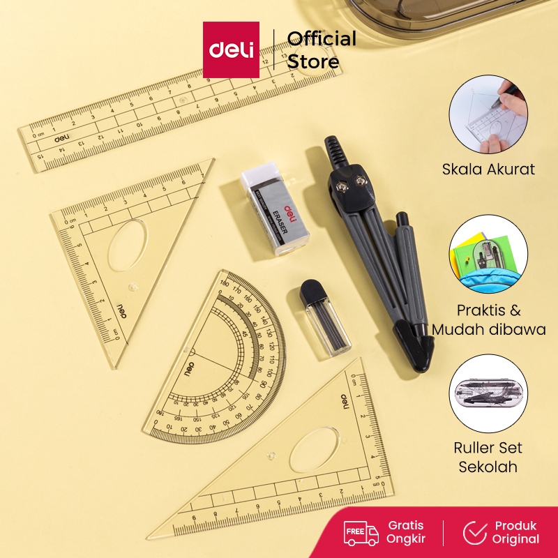 

Deli Penggaris Ruller Set Sekolah Skala Akurat, Praktis Dan Mudah Dibawa 9591