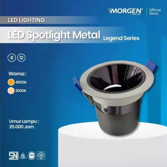 DOWNLIGHT SPOTLIGHT ANTIGLARE LED MORGEN LEGEND SERIES 12W  / Antiglare Morgen / Downlight Antiglare