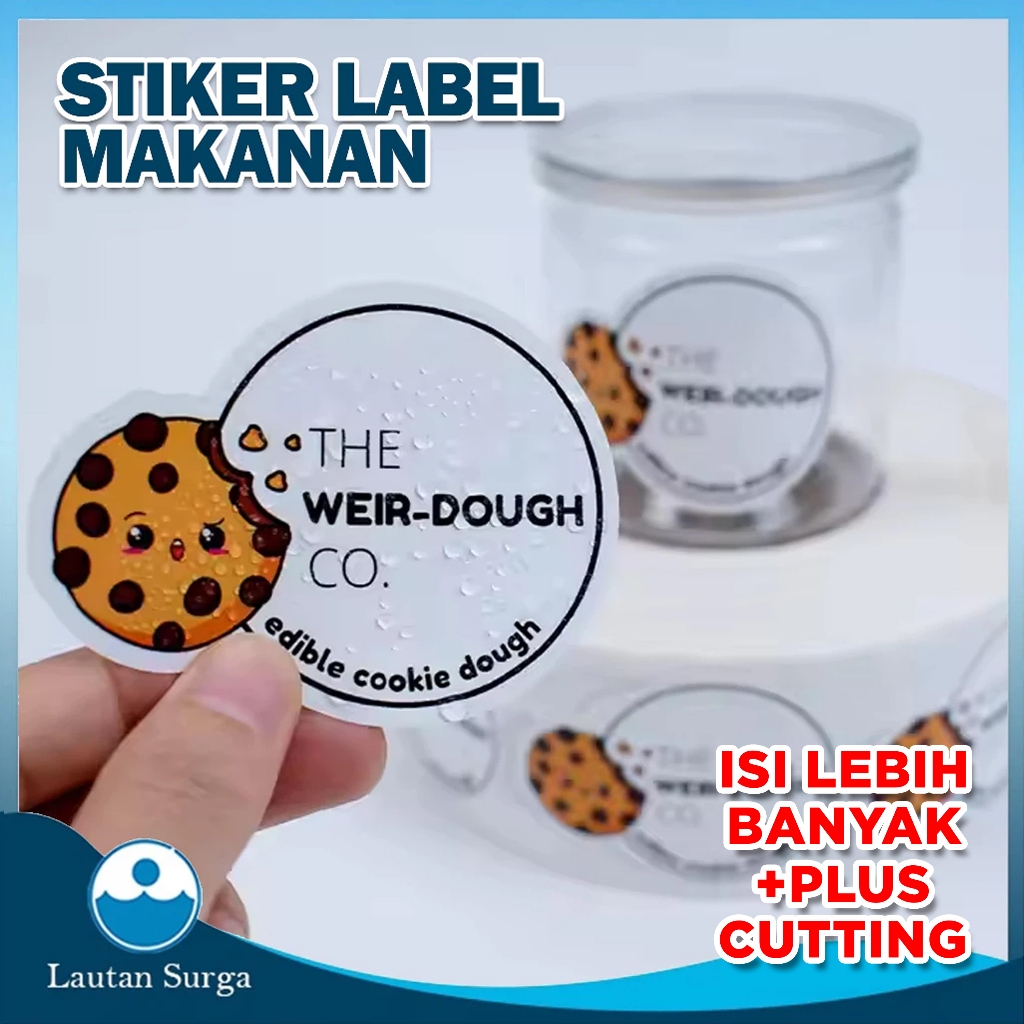 

Stiker Label Makanan Plus Cutting Custom Stiker Logo Bulat, Kotak Ukuran A3 Sticker Label