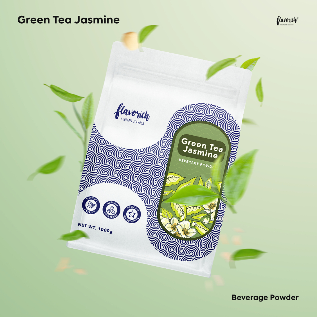 FLAVORICH - Bubuk Minuman Green Tea Jasmine