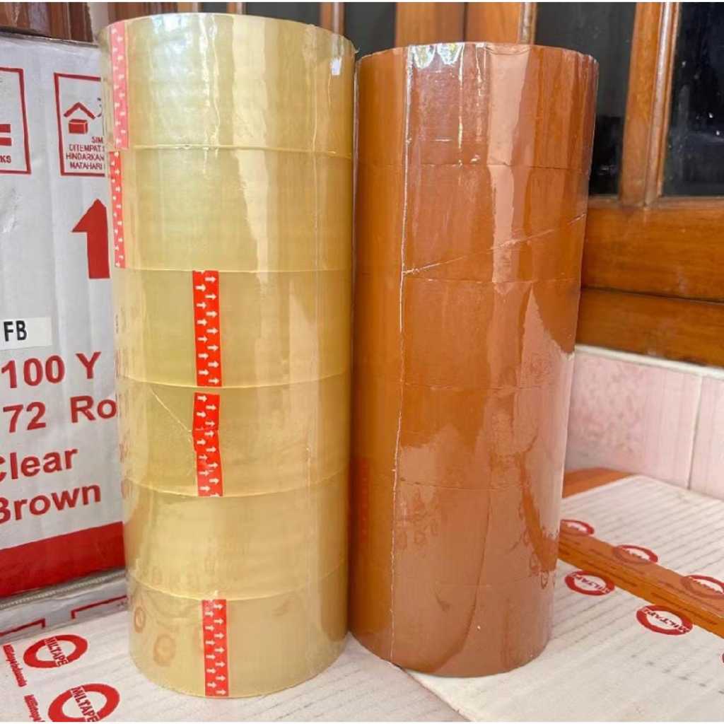 

LAKBAN BENING DAN COKLAT 45 MM X 100 YARD | LAKBAN BESAR MULTIFUNGSI SUPER