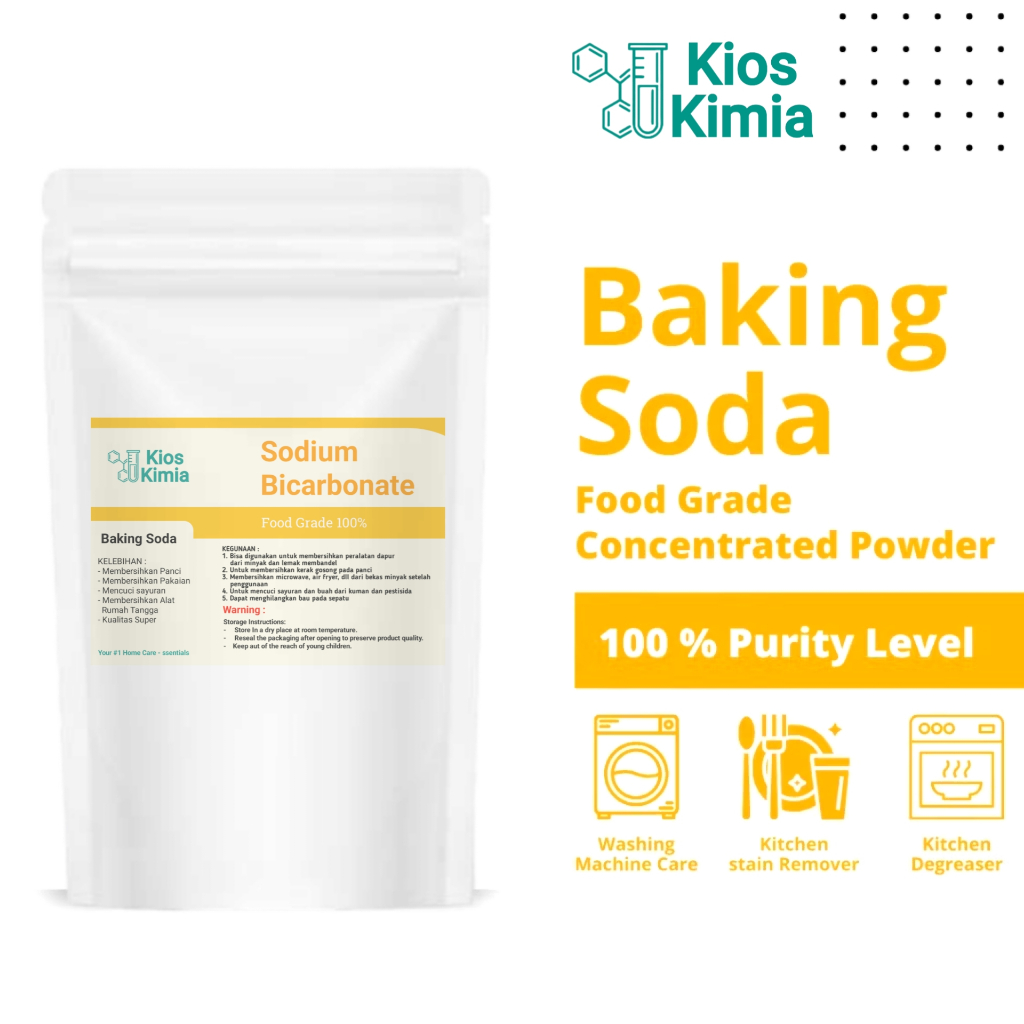 

Baking Soda Food Grade - Sodium Bicarbonate / Soda Kue 500 gr By Kios Kimia