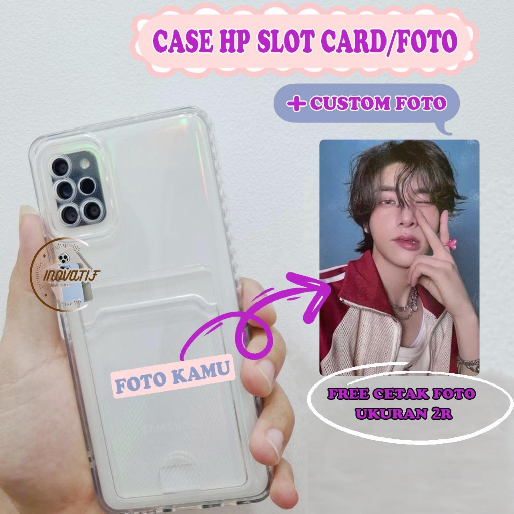 Softcase Slot Card Holder For All Type - Case Photocard - Card Holder Custom Foto Plus Fotonya