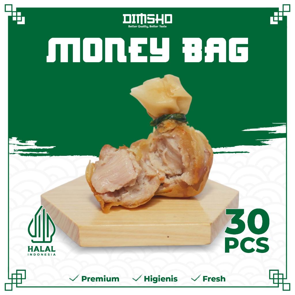 

DIMSUM MONEY BAG II DIMSUM FROZEN PREMIUM HALAL II DIMSUM MONEY BAG 1 PACK ISI 30 PCS