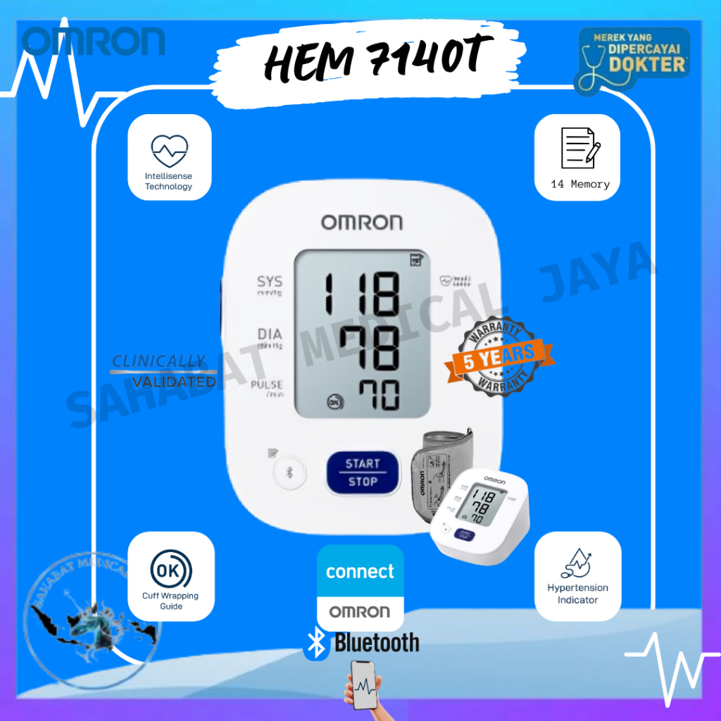 TENSIMETER OMRON HEM-7140T + BLUETOOTH TENSIMETER DIGITAL OMRON 7140T1