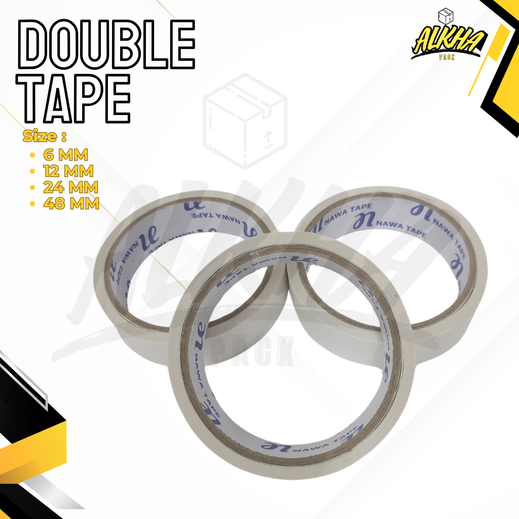 

Double Tape / Dobel Tape / Isolasi Double Tape 6mm 12mm 24mm - Nawa