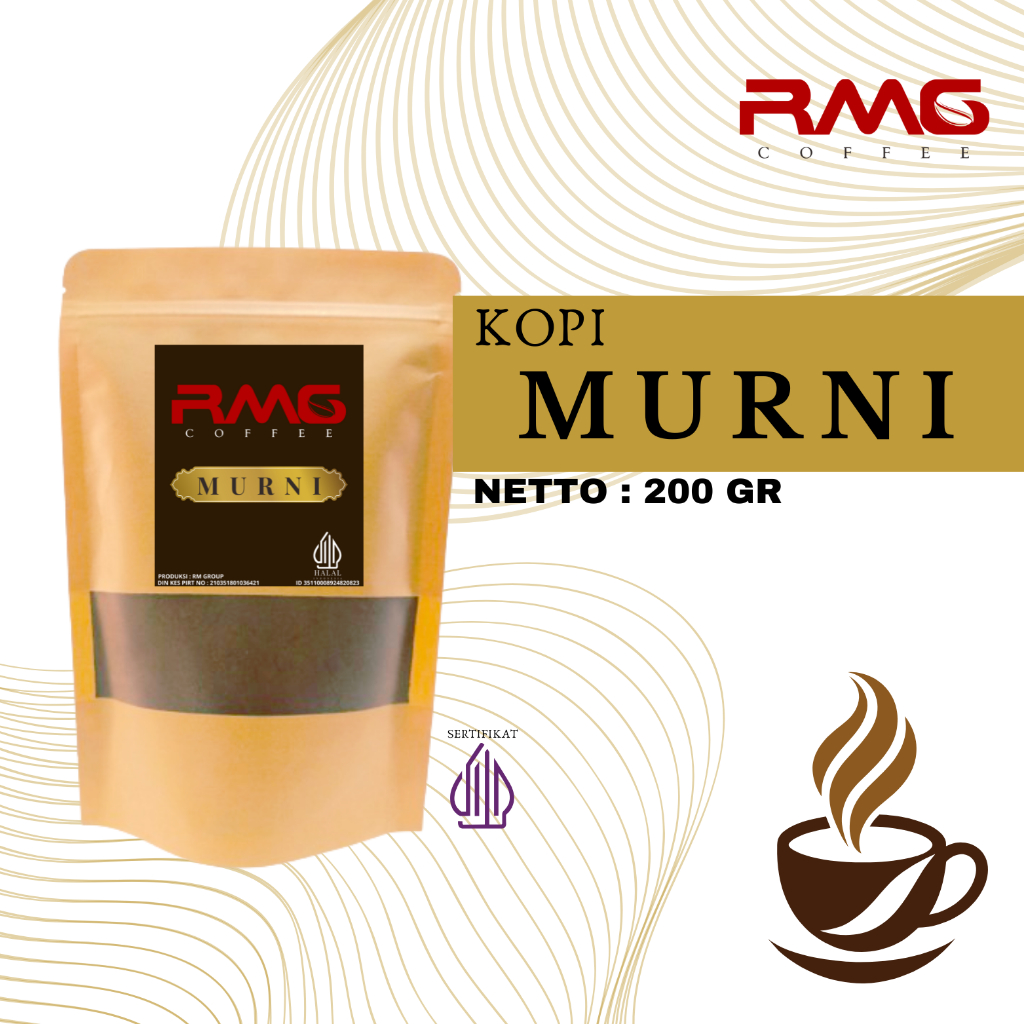 

Bubuk Kopi Murni Asli 200 Gram Rasa Di jamin mantab