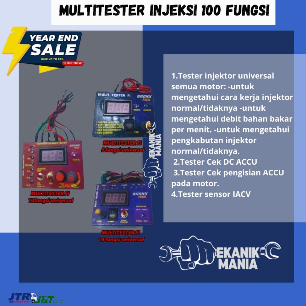 Multitester INJEKSI 100 FUNGSI | Tester injector | Scanner Manual FI