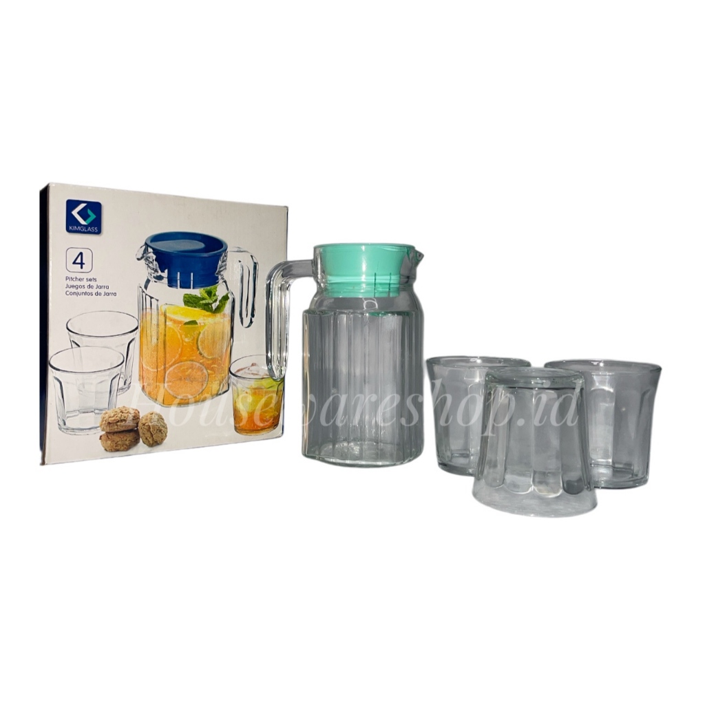 PITCHER SET KIMGLASS / TEA SET TEKO / TEKO SET 4 IN 1