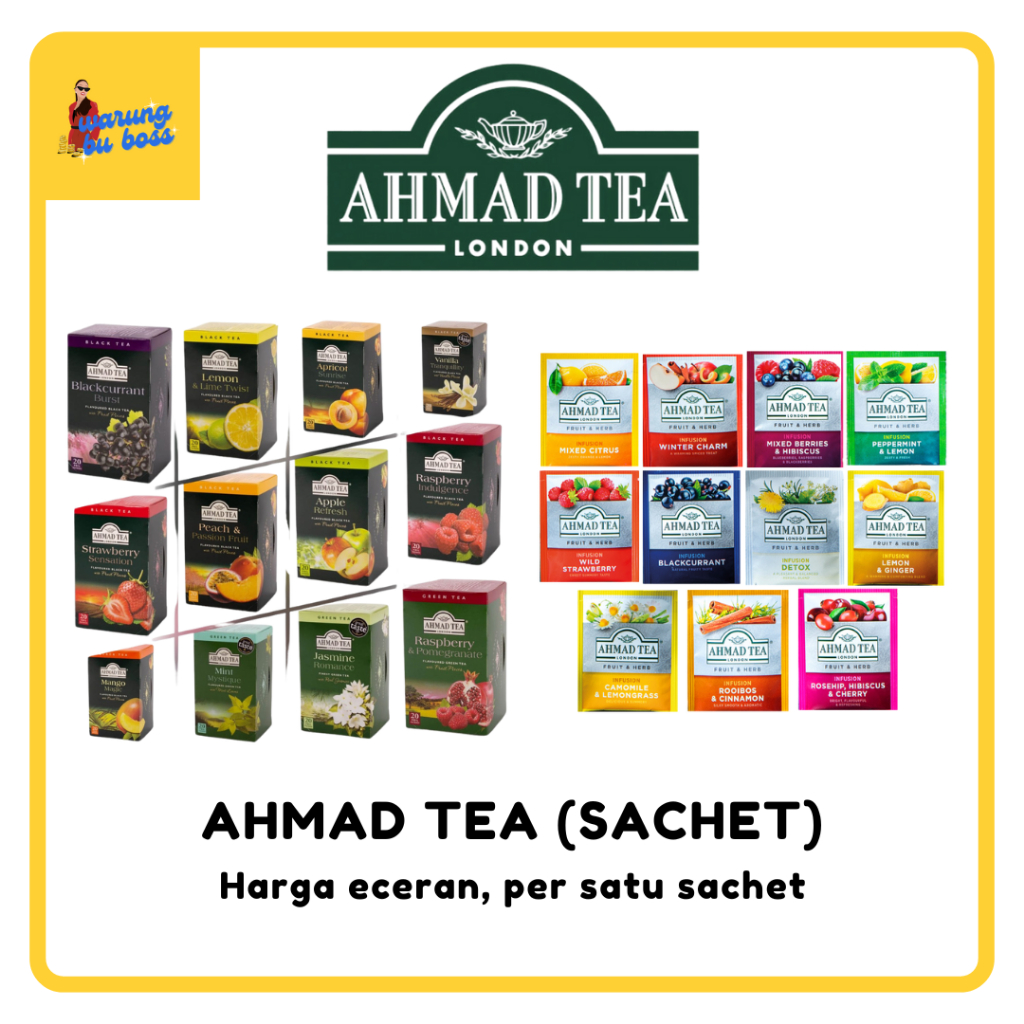 

Ahmad Tea London English Tea Fruit & Herb Ecer Satuan Sachet