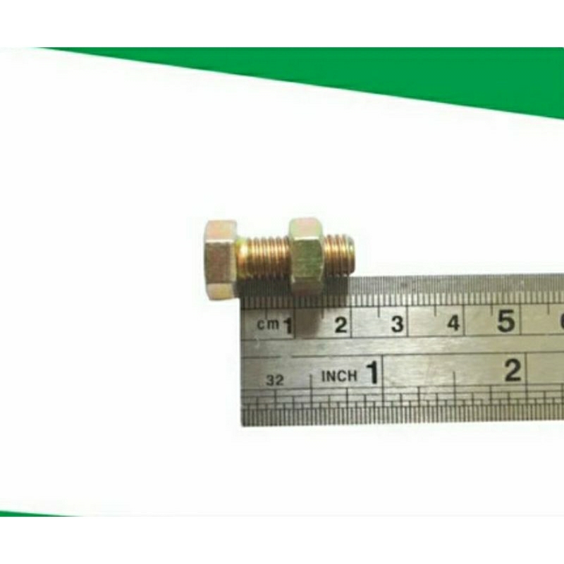 BAUT HEX M8×20 Baut + mur (Kunci 12) -Kuning