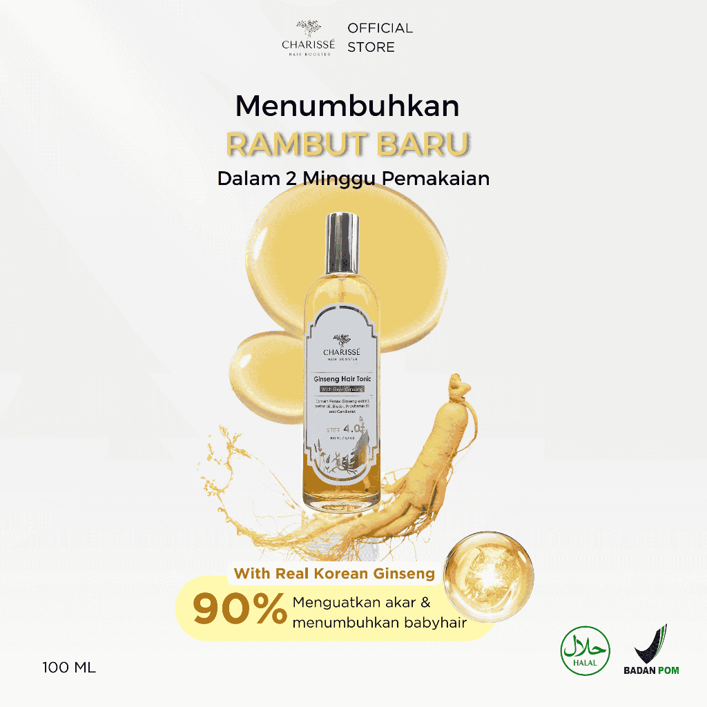 CHARISSE Hair Tonic Ginseng | Charisse Hair Booster | Perawatan Rambut Rontok parah | Hair Tonic Ram