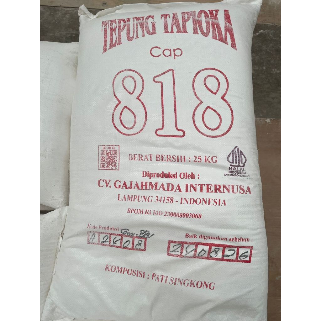 

TEPUNG TAPIOKA 818 25KG GRAB GOJEK