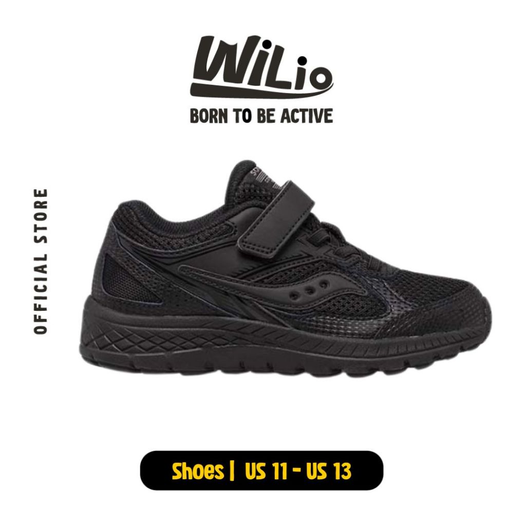 NEW PRODUCT SAUCONY COHESION 14 A/C SK265094 - SEPATU ANAK (HITAM) TRI KORA33