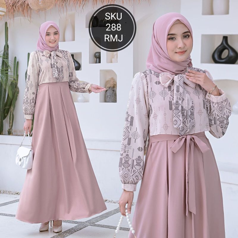 TRF288-Gamis Hanbok Korea Gamis Wanita Remaja Gamis Modern Stylish Gamis Trendy Gamis Lebaran Gamis 