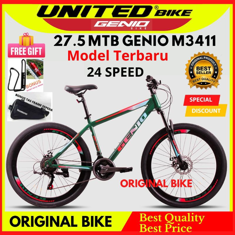 Sepeda Gunung MTB 27.5 Genio M3411 New by unitedbike