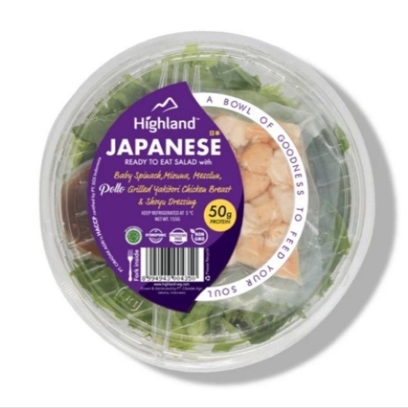 

Japanese salad highland + chicken + dressing 165gr