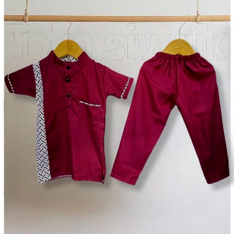 Koko batik anak terbaru / Stelan baju koko anak / Baju koko batik anak Usia 1-10 Thn
