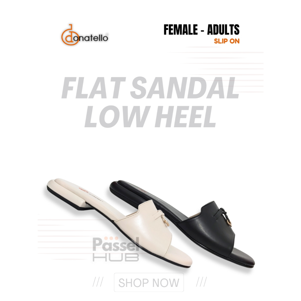HUB x Donatello Sz. 36-41 Sandal Slip On Wanita Kasual | IY61023