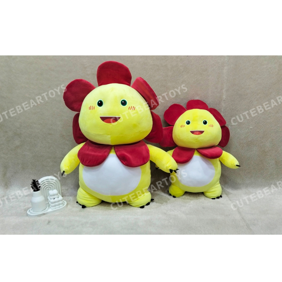 Boneka Dino Naloong Kuning Dino Naloong Bunga Spandek Ukuran Jumbo