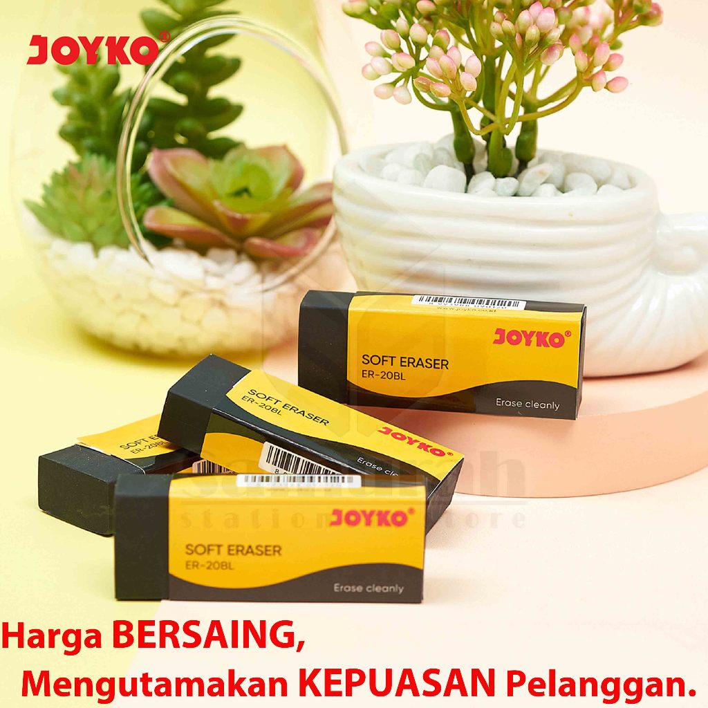

Penghapus Pensil Joyko B 20 Besar ( Sepak isi 20 Pcs ) ER20 BL Hitam / B20 Putih
