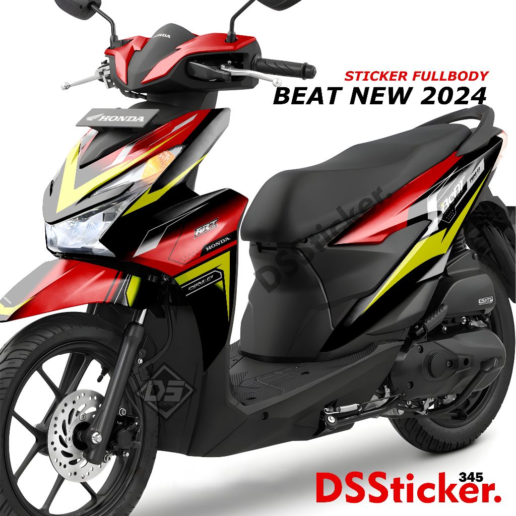 345 Decal Sticker FullBody Beat New 2024-2027 | Stiker Skotlet Modifikasi Variasi Motor