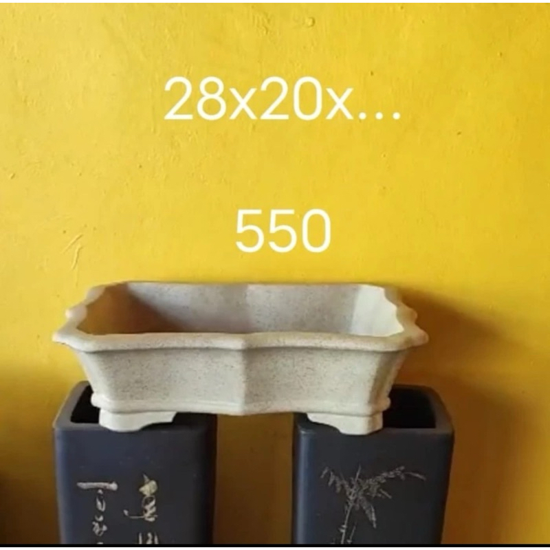 Rectangular Snowflakes Zisha Bonsai Pot