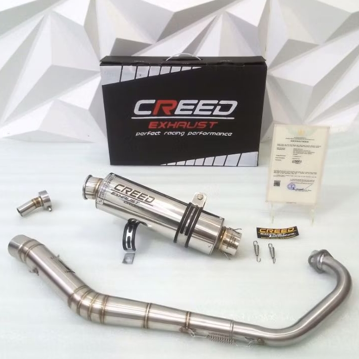 KNALPOT ORIGINAL CREED SATRIA FU CBR 150 R CB 150 OLD/NEW, VIXION OLD/NEW, R15 OLD/NEW V3, MX135 MX 
