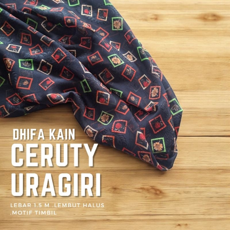 kain sifon rubiah / kain ceruty uragiri motif / bahan gamis / bahan kebaya