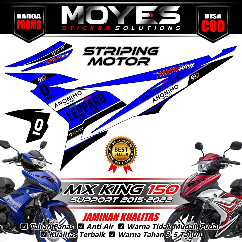 Striping Mx King 150  - Decal Mx King 150 - Stiker Mx King 150 - Decal Stiker Mx King 150 2015-2022 