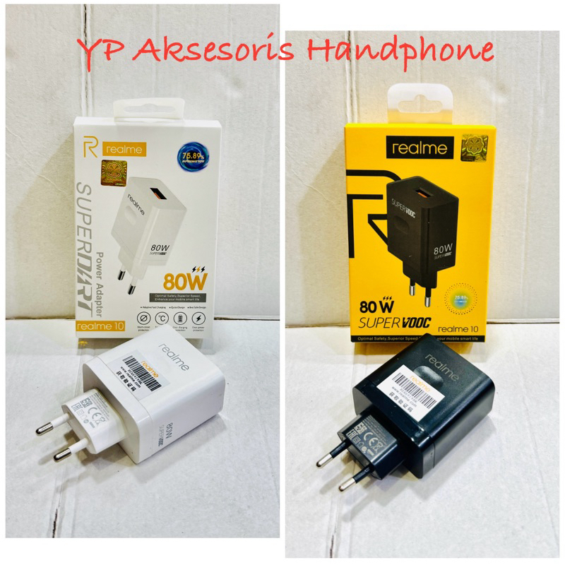Travel Power Adapter REALME 10 80W Super Vooc QUICK CHARGE Batok Kepala Charger Casan Kualitas Origi